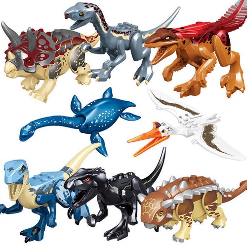 8pcs dinos fit jurassic world - 8pcs,